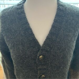 J. Crew Dark Gray Button-Up Cardigan